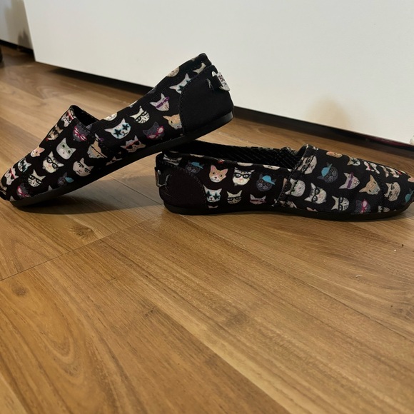 Sketchers BOB’S for Cats Slip-on Memory Foam Fabric Flats Size 6 Black/Multi - Picture 6 of 9